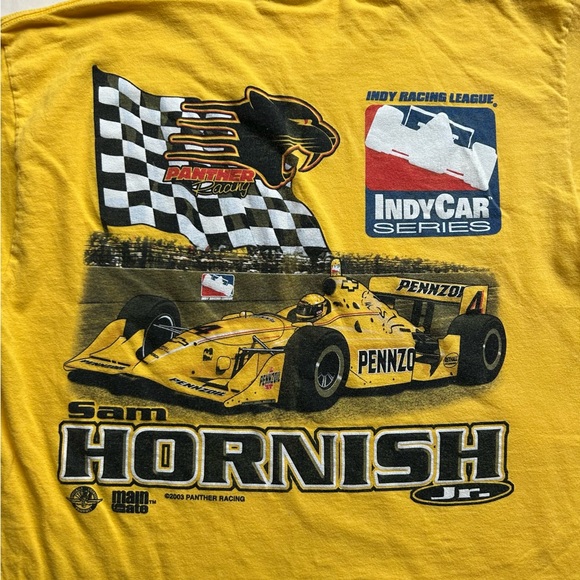 Sam Hornish #4, Indycar souvenir T-shirt, vintage 2000s, used good condition - Picture 5 of 10
